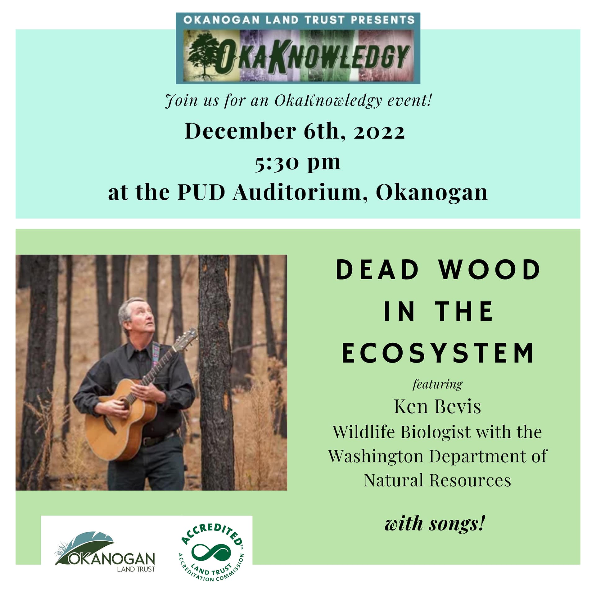 Upcoming Event: OkaKnowledgy Ken Bevis Dead Wood in the Ecosystem