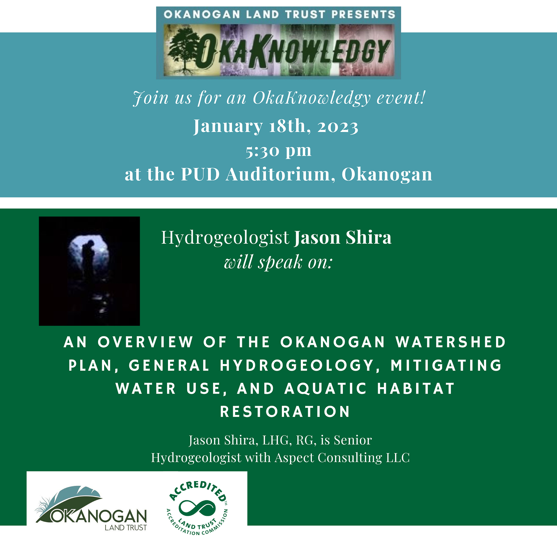 Upcoming Event: OkaKnowledgy Hydrogeology with Jason Shira